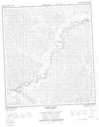 115O08 Rosebud Creek Canadian topographic map, 1:50,000 scale