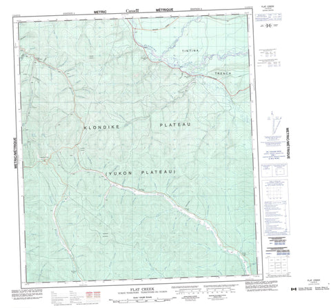 115O15 Flat Creek Canadian topographic map, 1:50,000 scale