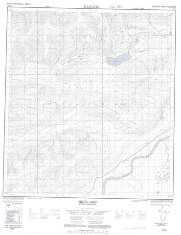 115P09 Minto Lake Canadian topographic map, 1:50,000 scale