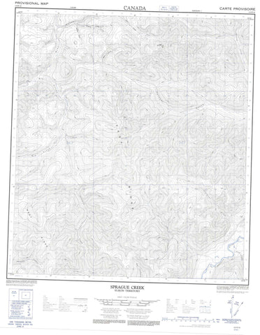 115P15 Sprague Creek Canadian topographic map, 1:50,000 scale