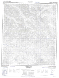 116A02 Larsen Creek Canadian topographic map, 1:50,000 scale