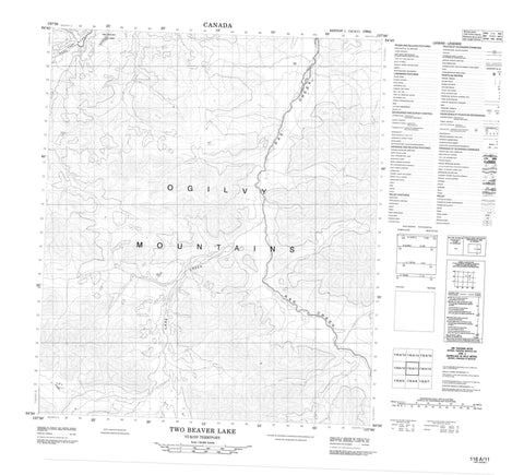 116A11 Two Beaver Lake Canadian topographic map, 1:50,000 scale