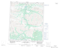 116A Larsen Creek Canadian topographic map, 1:250,000 scale