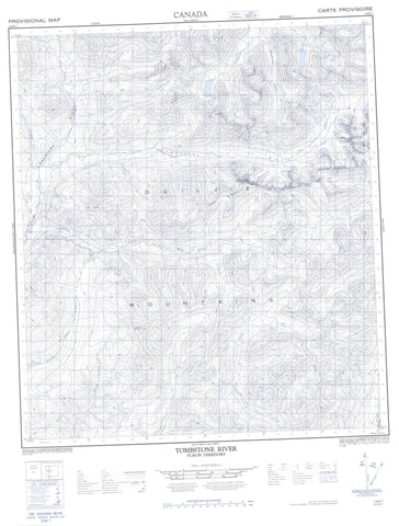 116B07 Tombstone River Canadian topographic map, 1:50,000 scale