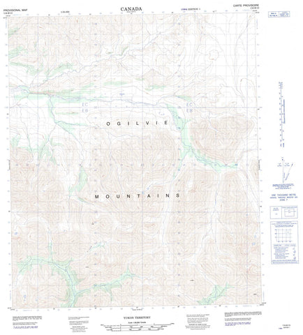 116B13 No Title Canadian topographic map, 1:50,000 scale