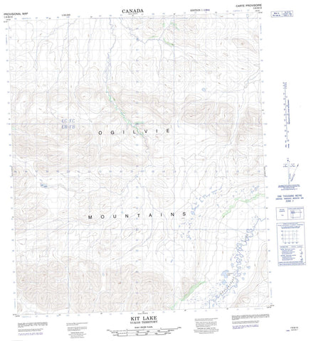 116B15 Kit Lake Canadian topographic map, 1:50,000 scale