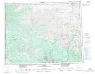 116B Dawson Canadian topographic map, 1:250,000 scale