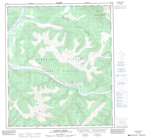 116C08 Cassiar Creek Canadian topographic map, 1:50,000 scale