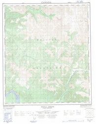 116C09 Shell Creek Canadian topographic map, 1:50,000 scale