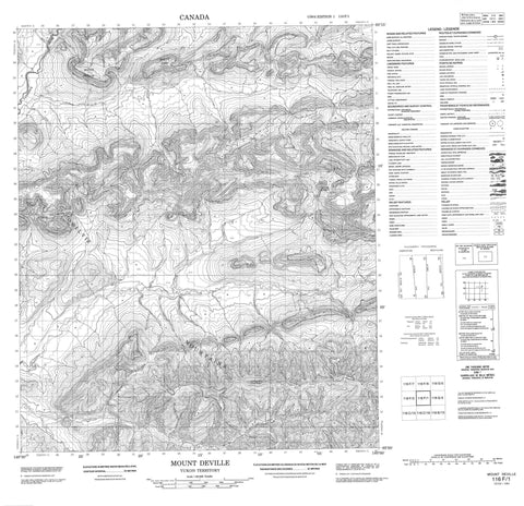 116F01 Mount Deville Canadian topographic map, 1:50,000 scale