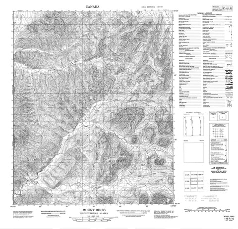 116F10 Mount Dines Canadian topographic map, 1:50,000 scale