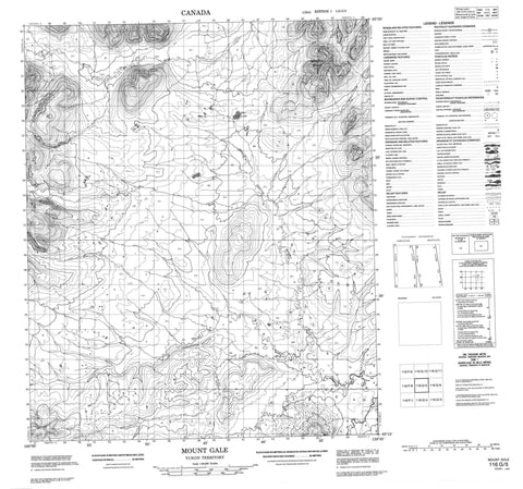 116G05 Mount Gale Canadian topographic map, 1:50,000 scale