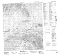 116G07 Mount Bouvette Canadian topographic map, 1:50,000 scale