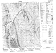 116G15 Mount Huley Canadian topographic map, 1:50,000 scale