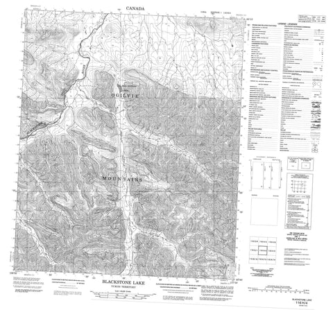 116H04 Blackstone Lake Canadian topographic map, 1:50,000 scale