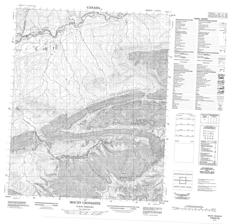 116H12 Mount Cronkhite Canadian topographic map, 1:50,000 scale
