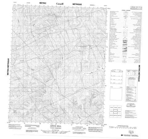 116I03 Aitch Hill Canadian topographic map, 1:50,000 scale