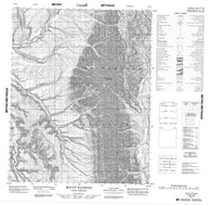 116I08 Mount Raymond Canadian topographic map, 1:50,000 scale
