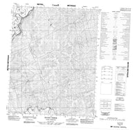116I12 Ellen Creek Canadian topographic map, 1:50,000 scale