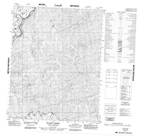 116I12 Ellen Creek Canadian topographic map, 1:50,000 scale