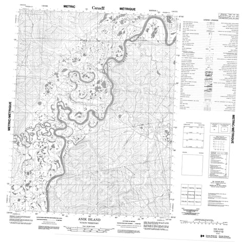 116I13 Anik Island Canadian topographic map, 1:50,000 scale