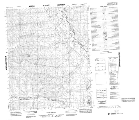 116J01 No Title Canadian topographic map, 1:50,000 scale