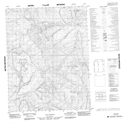 116J15 No Title Canadian topographic map, 1:50,000 scale