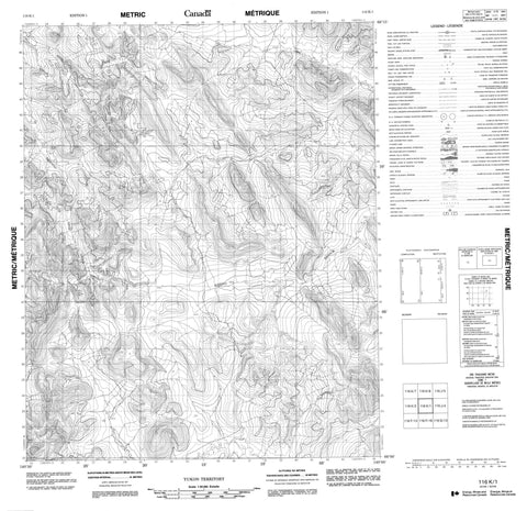 116K01 No Title Canadian topographic map, 1:50,000 scale