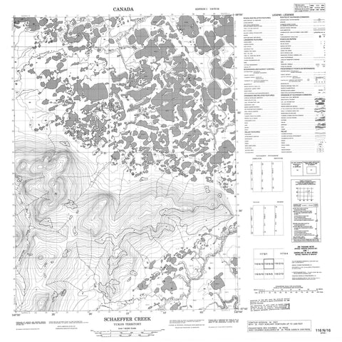 116N16 Schaeffer Creek Canadian topographic map, 1:50,000 scale