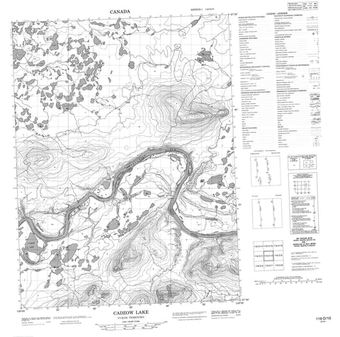 116O10 Cadzow Lake Canadian topographic map, 1:50,000 scale