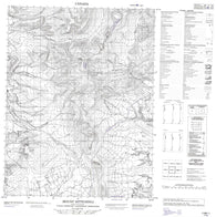 116P01 Mount Sittichinli Canadian topographic map, 1:50,000 scale