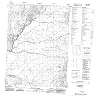 116P13 Takiah Creek Canadian topographic map, 1:50,000 scale
