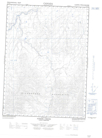 117A10E Anker Creek Canadian topographic map, 1:50,000 scale