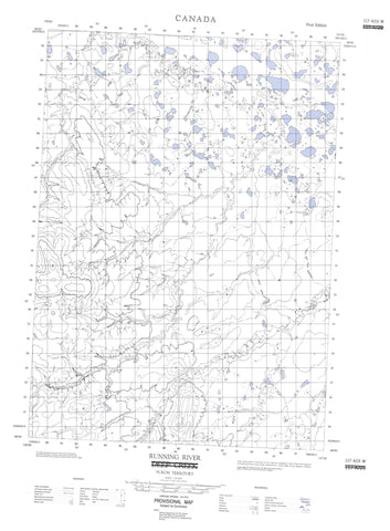 117A15W Running River Canadian topographic map, 1:50,000 scale