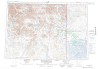 117B Davidson Mountains Canadian topographic map, 1:250,000 scale