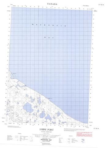 117D02W Sabine Point Canadian topographic map, 1:50,000 scale