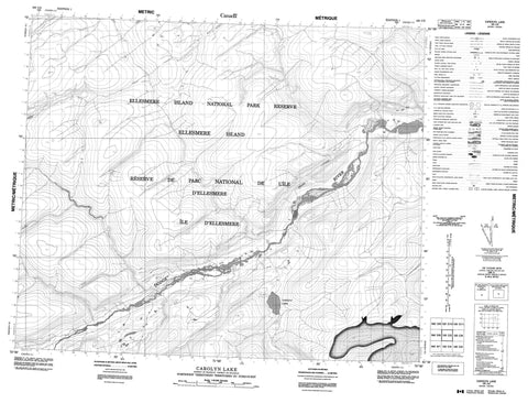 120C05 Carolyn Lake Canadian topographic map, 1:50,000 scale