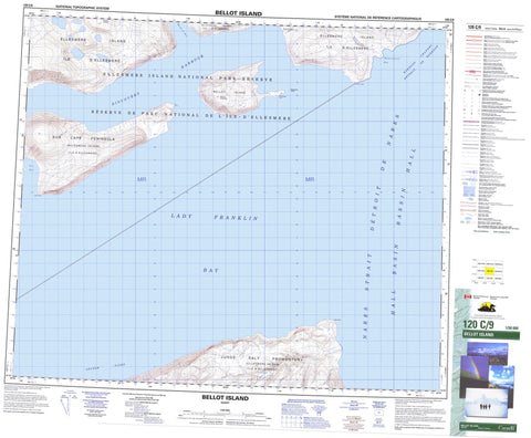 120C09 Bellot Island Canadian topographic map, 1:50,000 scale