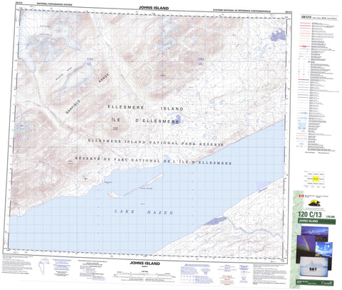 120C13 Johns Island Canadian topographic map, 1:50,000 scale