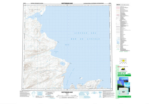 120E12 Patterson Bay Canadian topographic map, 1:50,000 scale