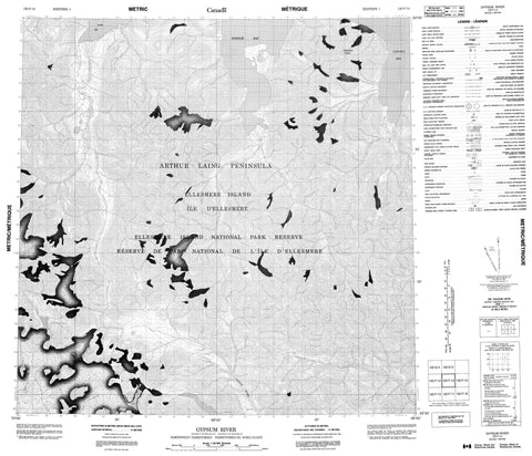 120F14 Gypsum River Canadian topographic map, 1:50,000 scale