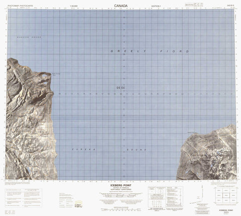 340B05 Iceberg Point Canadian topographic map, 1:50,000 scale