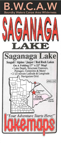 Buy map Saganaga & Seagull lake area #90108