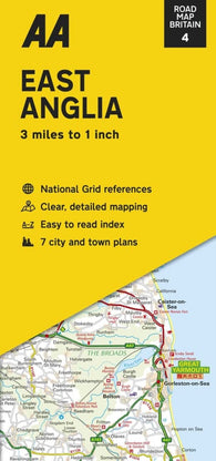 Buy map Great Britain Regional Road Map: East Anglia