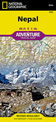 Buy map Nepal Adventure Map 3000 by National Geographic Maps
