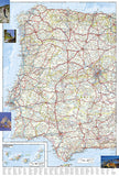 Spain and Portugal Adventure Map 3307 by National Geographic Maps - Back of map