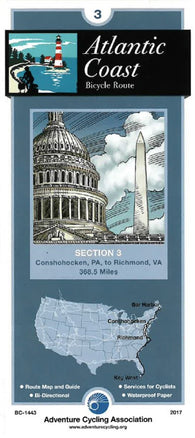 Buy map Atlantic Coast Bicycle Route Section 3