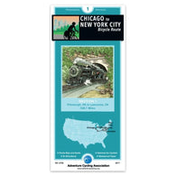 Buy map Chicago to New York City Bicycle Route, Philadelphia Alternate #1