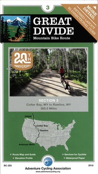 Buy map Great Divide Mountain Bike Route #3 South Pass City, WY - Silverthorne, CO