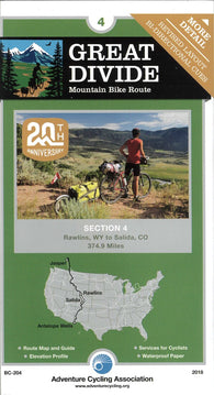Buy map Great Divide Mountain Bike Route #4 Silverthorne, CO - Platoro, CO